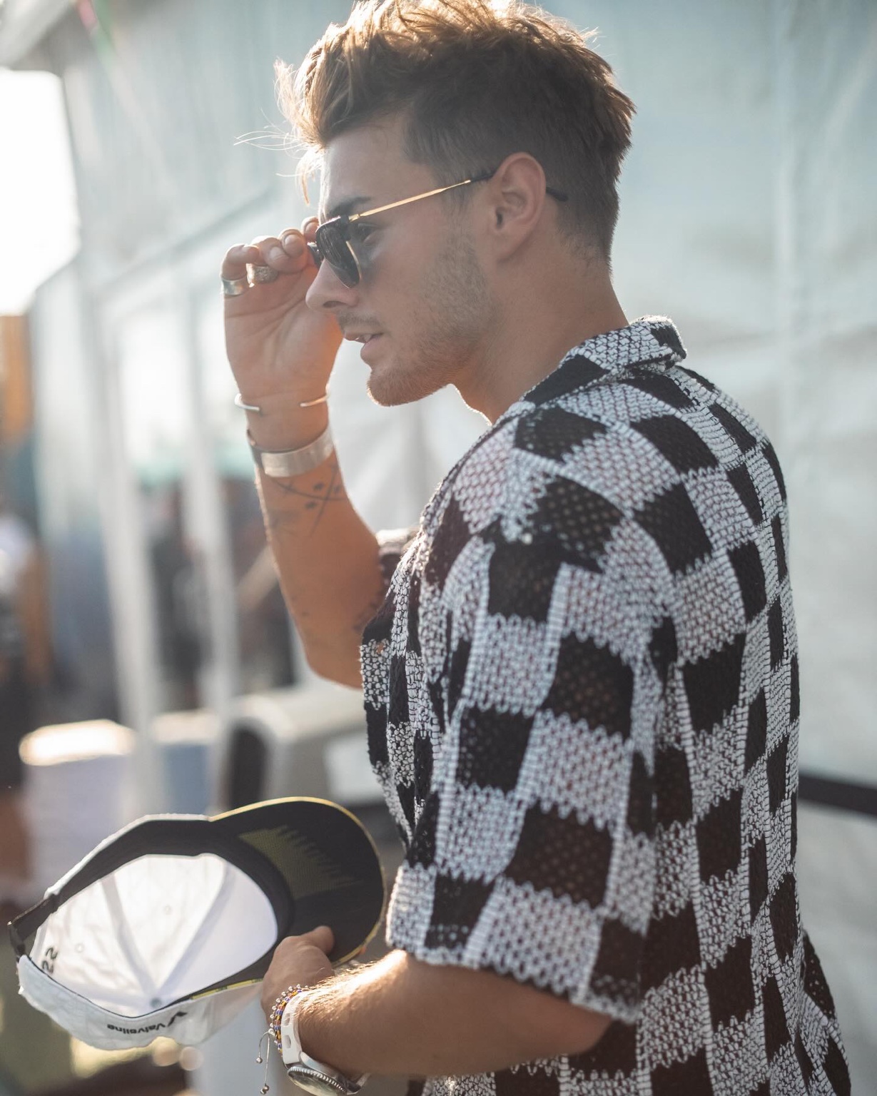 Erik Linder in a lifestyle portrait at the Miami Grand Prix